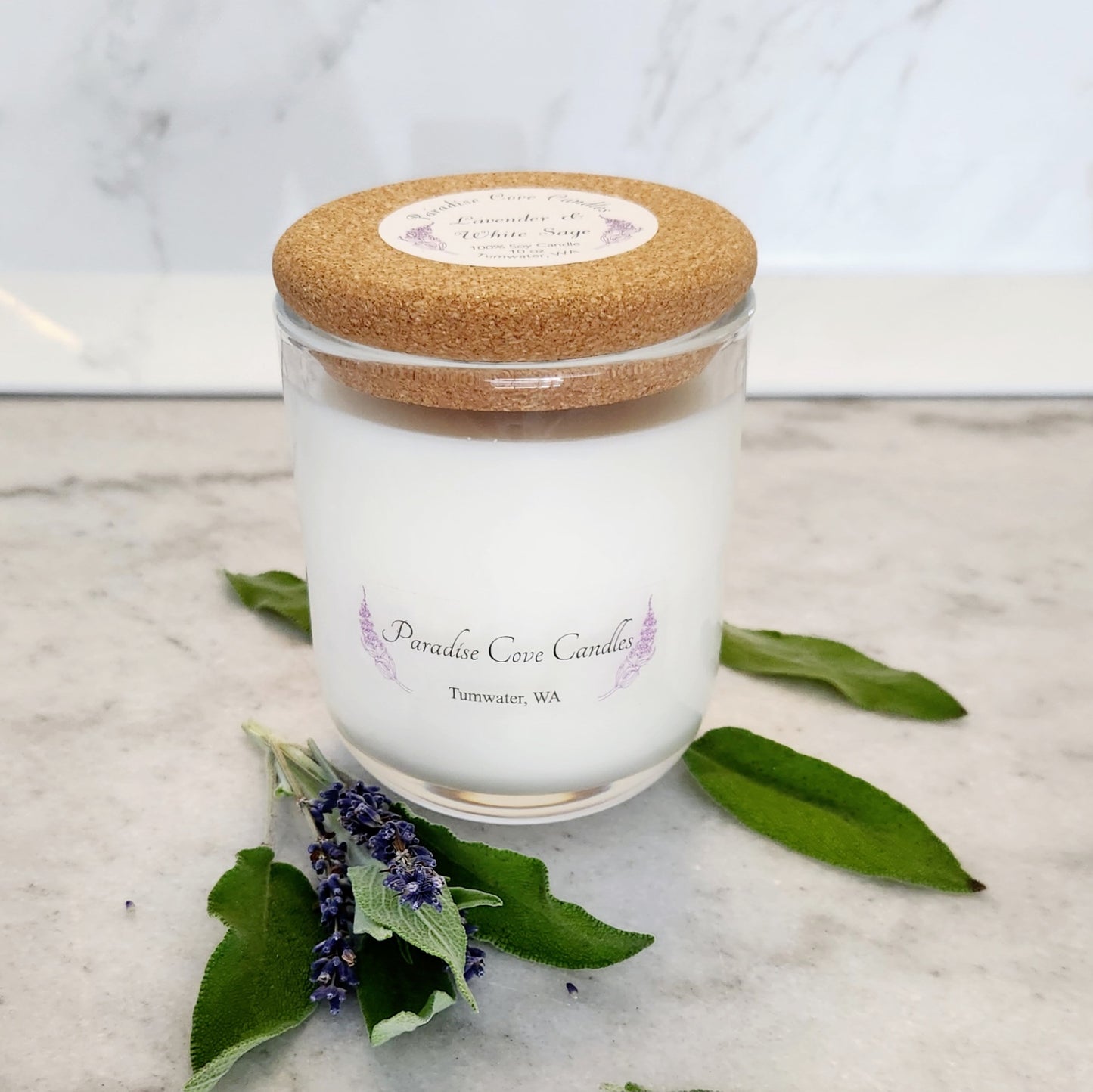 Lavender and White Sage Soy Candle