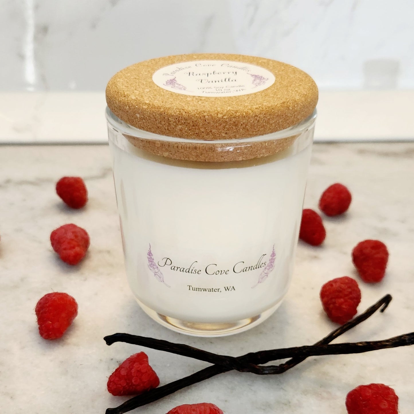 Raspberry Vanilla Soy Candle