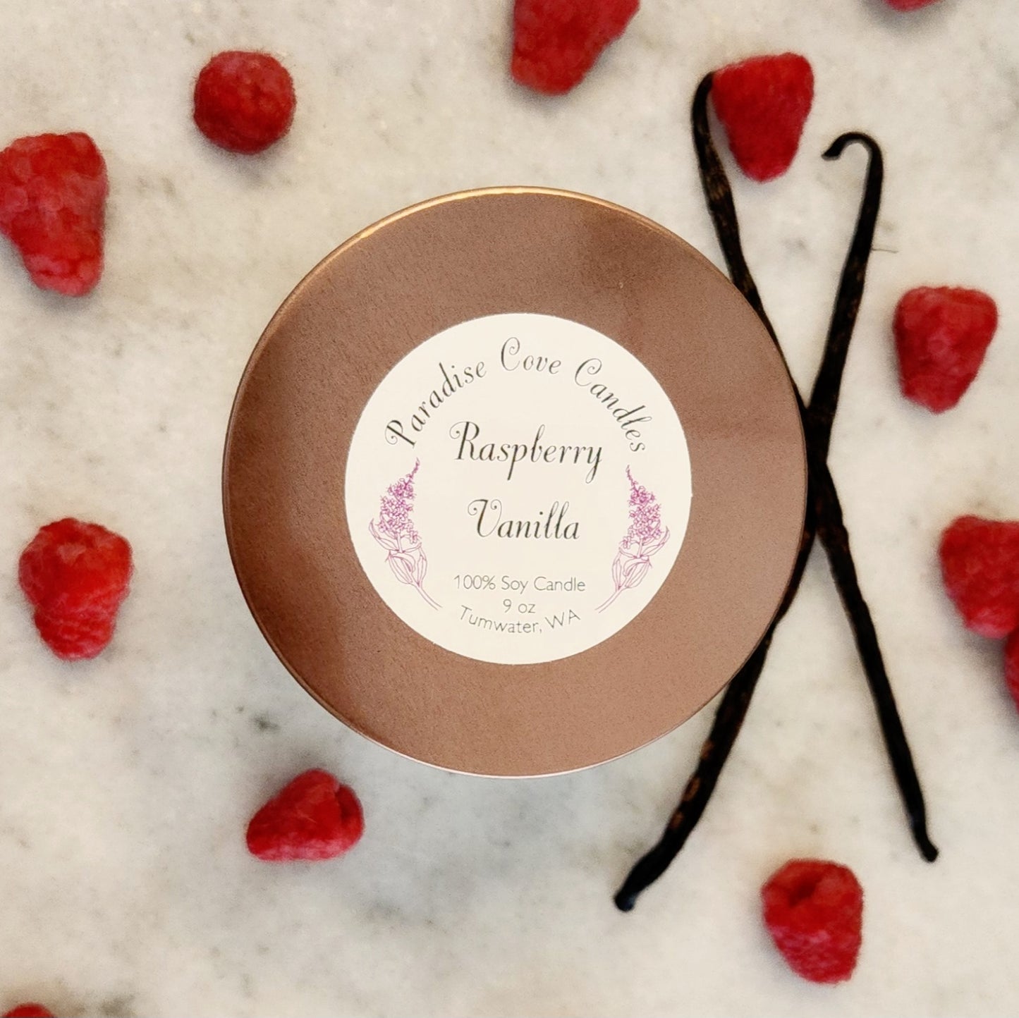 Raspberry Vanilla Soy Candle