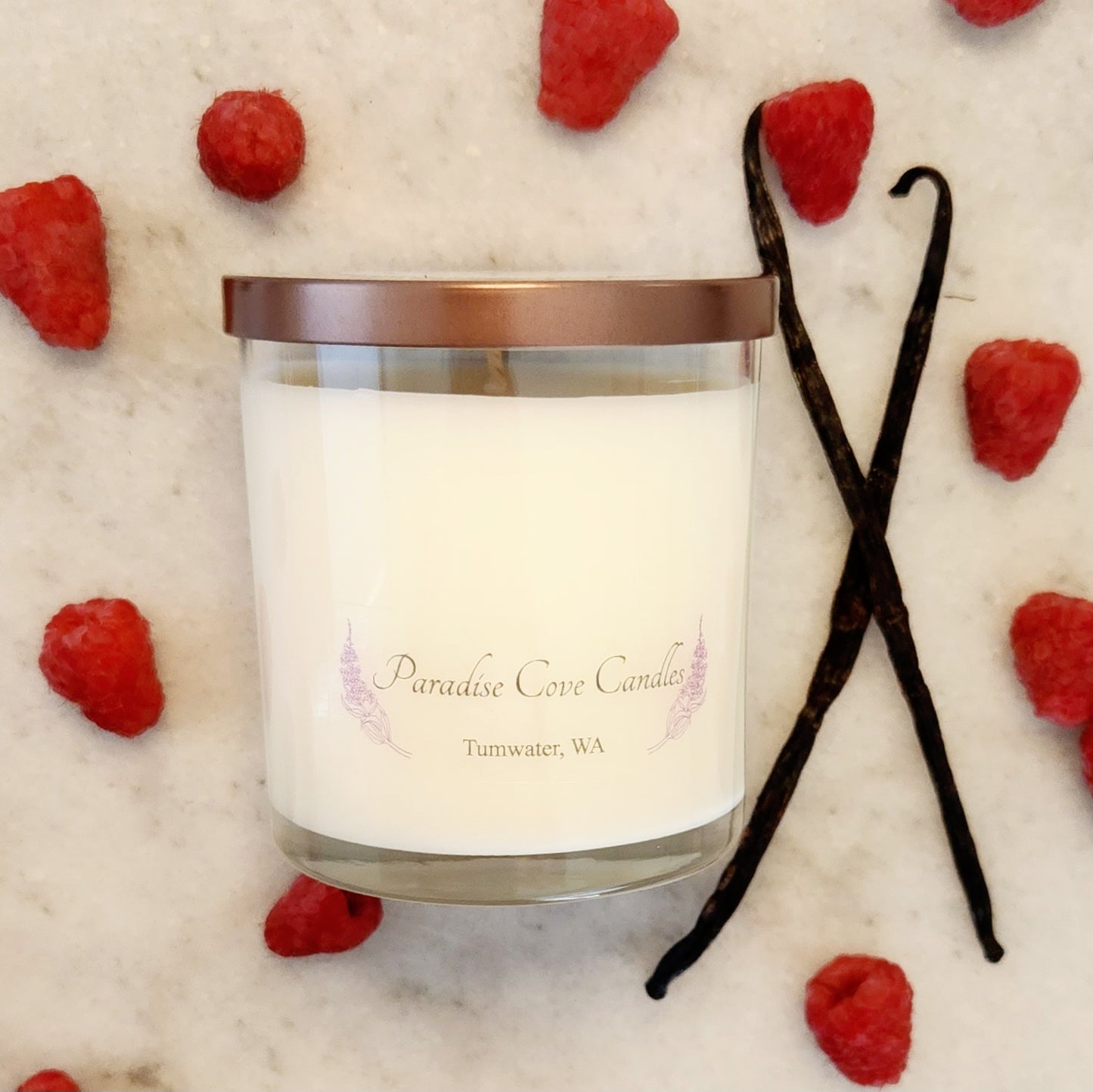 Raspberry Vanilla Soy Candle